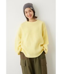 RODEO CROWNS WIDE BOWL(ロデオクラウンズワイドボウル)/A－LIGHT KNITスピンドルボリュームトップス/L/YEL1