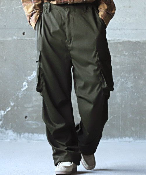 Lig. 黒っぽく リグドット ワイドカーゴパンツ グレー完売した人気の 
