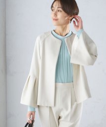 SHIPS WOMEN/〈セレモニー対応可〉ダブルクロス ノーカラー ジャケット 24SS（セットアップ対応）◇/505850169