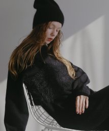 MIELI INVARIANT(ミエリ インヴァリアント)/Feather Yarn Bustier Knit Onepiece/ブラック