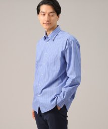 TAKEO KIKUCHI(タケオキクチ)/100／2ストライプ レギュラーカラーシャツ/ブルー（392）