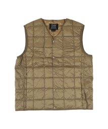 TAION(タイオン)/ TAION タイオン インナーダウン ベスト アウター メンズ ベーシック Vネックボタン 防寒 V NECK BUTTON DOWN VEST ブラック グ/ベージュ