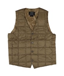 TAION(タイオン)/ TAION タイオン インナーダウン ベスト ジレ アウター メンズ ベーシック Vネックボタン 防寒 V NECK BUTTON DOWN GILET ブラ/ベージュ