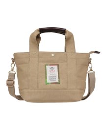 AVOCA(アヴォカ)/ AVOCA アヴォカ バッグ トートバッグ ショルダー レディース ファスナー付き SHOULDER TOTE BAG ACT－002/ベージュ