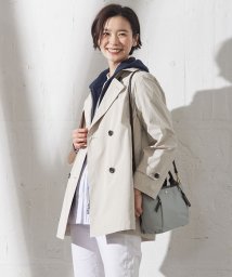 J.PRESS LADIES（LARGE SIZE）(J．プレス　レディス（大きいサイズ）)/【洗える・撥水】Reポリアーティローザ ダブル トレンチコート/ライトグレー系