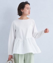 green label relaxing(グリーンレーベルリラクシング)/アシンメトリー ペプラム ドッキング プルオーバー カットソー/OFFWHITE