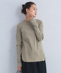 green label relaxing(グリーンレーベルリラクシング)/＜Tanacana＞テレコ ロング Tシャツ/OLIVE