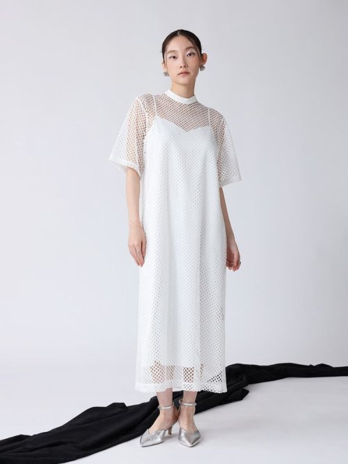 スタンドネックオーバルメッシュワンピース(505851228) | レジル(resil 