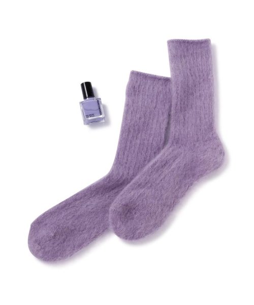 B'2nd(ビーセカンド)/MARCOMONDE（マルコモンド）mohair socks and nail Box Set/パープル