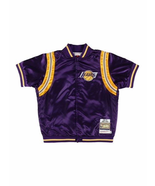 Mitchell & Ness(ミッチェルアンドネス)/ジェリー・ウエスト レイカーズ シューティング シャツ NBA SHOOTING SHIRT LAKERS 1969 JERRY WEST/PURPLE