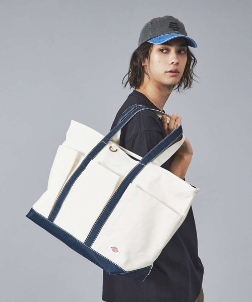 ABAHOUSE(ABAHOUSE)/【Dickes /ディッキーズ】CANVAS TOTE L/トートバッグ/ネイビー