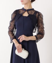 Lace Ladies(レースレディース)/レースボレロ付き 2WAY ハイウエスト ビスチェ ワンピース/ネイビー