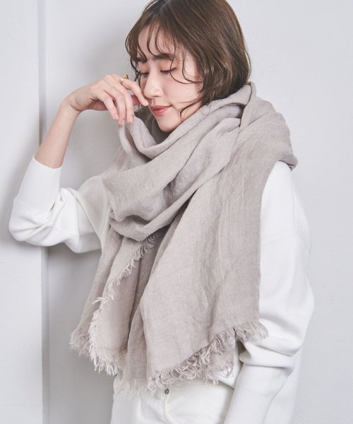 【一部別注】＜ASAUCE MELER＞リネン ガーゼ ストール 