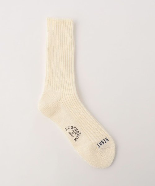 green label relaxing(グリーンレーベルリラクシング)/【別注】＜ROSTER SOX＞リブ カラーソックス / 靴下/OFFWHITE