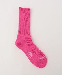 green label relaxing(グリーンレーベルリラクシング)/【別注】＜ROSTER SOX＞リブ カラーソックス / 靴下/PINK