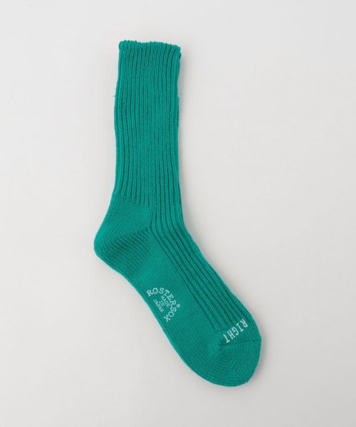 green label relaxing(グリーンレーベルリラクシング)/【別注】＜ROSTER SOX＞リブ カラーソックス / 靴下/KELLY