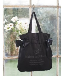 Maison de FLEUR/ダブルリボンギャザートートバッグ/505852097