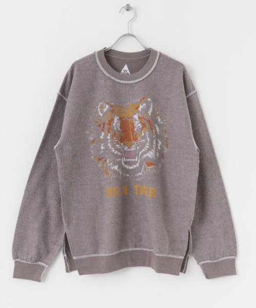 SENSE OF PLACE by URBAN RESEARCH(センスオブプレイス バイ アーバンリサーチ)/BE A TIGER tiger sweat/GRAPE