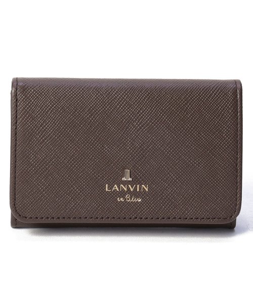 LANVIN en Bleu(BAG)(ランバンオンブルー（バッグ）)/リュクサンブール　名刺入れ/ダークブラウン