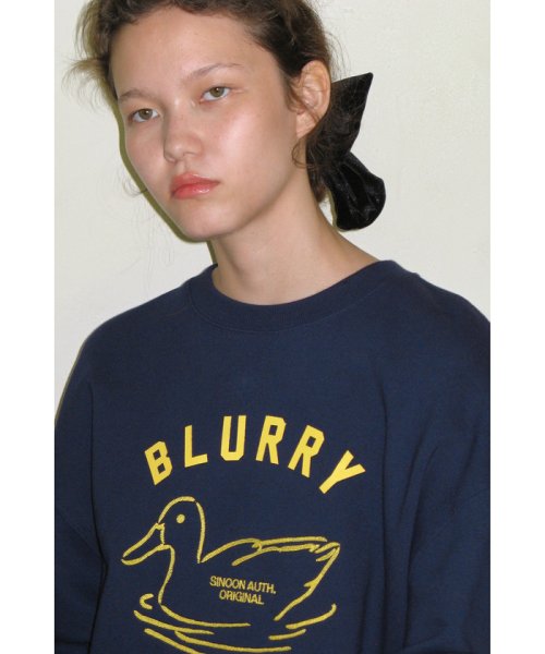 【韓国人気ブランド/sinoon】プリントスウェットプルオーバー【洗える】 