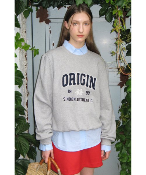 【韓国人気ブランド/sinoon】ORIGINパフスウェットプルオーバー【洗える】 