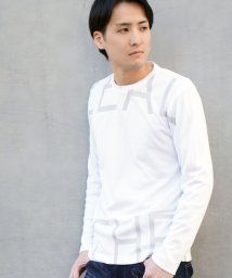 HIDEAWAYS NICOLE(ハイダウェイ ニコル)/ビッグロゴ長袖Tシャツ/09ホワイト