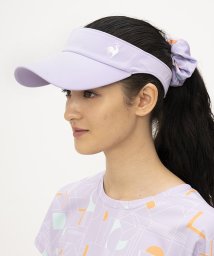 le coq sportif (ルコックスポルティフ)/シュシュ付きサンバイザー(庇9cmモデル)/パープル