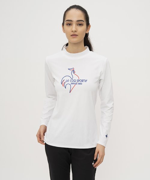 le coq sportif (ルコックスポルティフ)/モックネック長袖シャツ/ホワイト