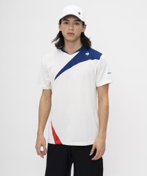 le coq sportif (ルコックスポルティフ)/素材切替ゲームシャツ/ホワイト