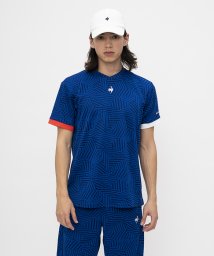 le coq sportif (ルコックスポルティフ)/ジャガードゲームシャツ/ブルー