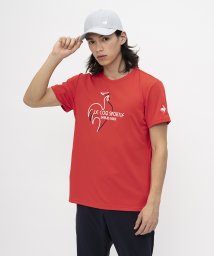 le coq sportif (ルコックスポルティフ)/【クーリング】サンスクリーン プラクティスシャツ/レッド