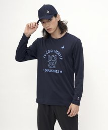 le coq sportif (ルコックスポルティフ)/【汗染み軽減】メッシュ切替長袖シャツ/ネイビー