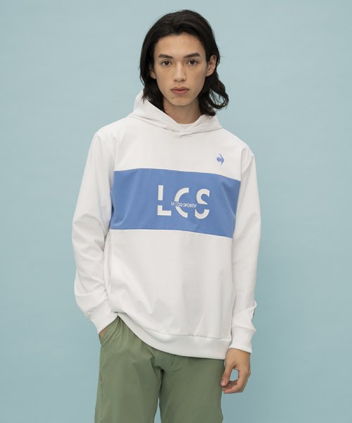 le coq sportif (ルコックスポルティフ)/【肌面ドライ】LCS プリュームクロス フーデッドパーカー/ホワイト