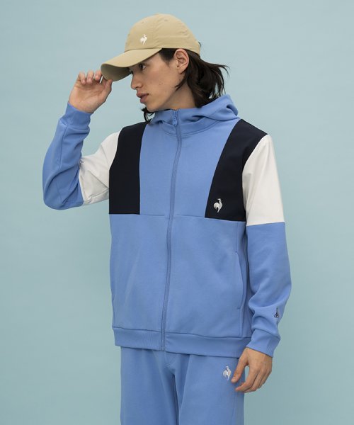 le coq sportif (ルコックスポルティフ)/フーデッドジャケット/ブルー