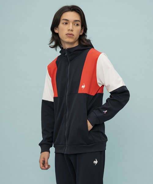 le coq sportif (ルコックスポルティフ)/フーデッドジャケット/ネイビー