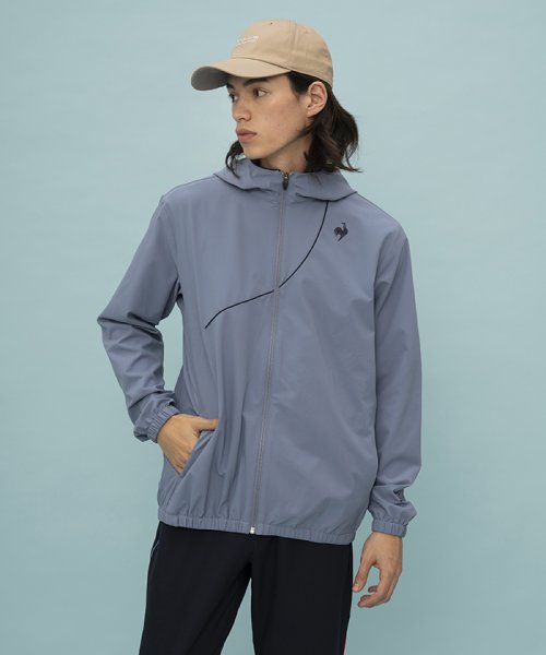 le coq sportif (ルコックスポルティフ)/【クーリング/はっ水】フーデッドジャケット(サンスクリーン)/ブルー