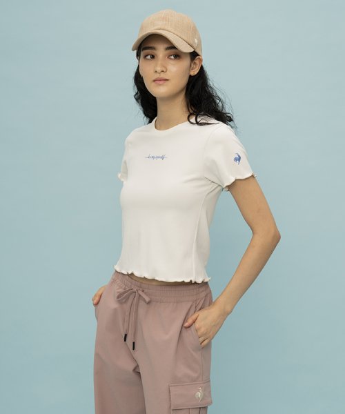 le coq sportif (ルコックスポルティフ)/【クーリング】ヘランカサンスクリーン　ショート丈半袖Tシャツ/エッグホワイト