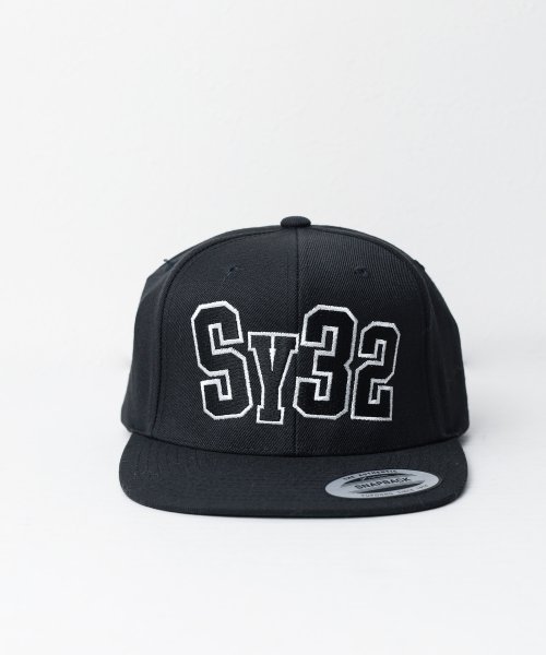 ar/mg(エーアールエムジー)/【73】【14407】【it】【SY32 by SWEET YEARS】BIG LOGO SNAPBACK CAP/ブラック