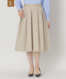 TO BE CHIC(L SIZE)(トゥービーシック Lサイズ)/【L】ポリエステルタフタランダムタック スカート/ベージュ