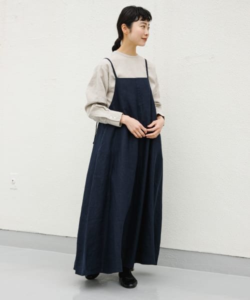 KAGURE(かぐれ)/リネンキャミワンピース/NAVY