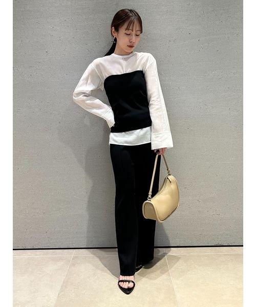 【WEB限定カラー・サイズあり】シアーブラウスニットベアパンツ3点SET 5cm ビスチェ 予めご了承ください わたり幅27 L1372071695 (10450円)