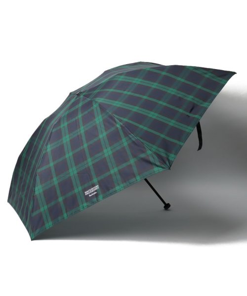 MACKINTOSH PHILOSOPHY(umbrella)(マッキントッシュフィロソフィー（傘）)/折りたたみ傘　Barbrella バーブレラ　チェック/ターコイズブルー