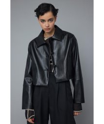 HeRIN.CYE(ヘリンドットサイ)/Fake leather jacket/BLK