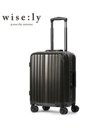 wise:ly(ワイズリー)/ワイズリー スーツケース 機内持ち込み Sサイズ 34L 軽量 小型 フレームタイプ キャスターストッパー wise:ly wisely 338－2080/ブラック