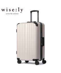 wise:ly(ワイズリー)/ワイズリー スーツケース Mサイズ 60L 軽量 中型 フレームタイプ キャスターストッパー キャリーケース wise:ly wisely 338－2081/ベージュ