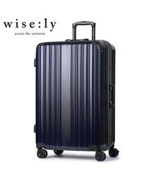 wise:ly(ワイズリー)/ワイズリー スーツケース Lサイズ 91L 軽量 大型 大容量 無料受託手荷物 フレームタイプ ストッパー wise:ly wisely spark 338－2/ネイビー