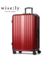 wise:ly(ワイズリー)/ワイズリー スーツケース Lサイズ 91L 軽量 大型 大容量 無料受託手荷物 フレームタイプ ストッパー wise:ly wisely spark 338－2/レッド