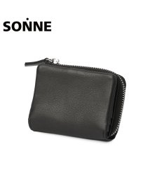 SONNE(ゾンネ)/ゾンネ ソフテン ミニ財布 ミニウォレット カード収納 4枚 本革 メンズ ブランド SONNE SOFTEN SOFT004/ブラック