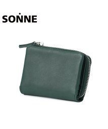 SONNE(ゾンネ)/ゾンネ ソフテン ミニ財布 ミニウォレット カード収納 4枚 本革 メンズ ブランド SONNE SOFTEN SOFT004/グリーン