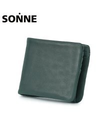 SONNE(ゾンネ)/ゾンネ ソフテン 二つ折り財布 本革 メンズ ブランド SONNE SOFTEN SOFT003/グリーン
